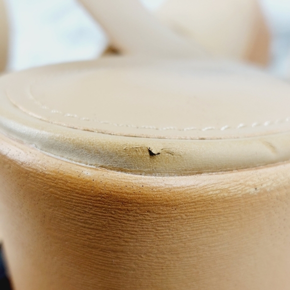 New NINE WEST Openit 9 Beige Vegan Platform Sandal D1041 - Picture 14 of 15